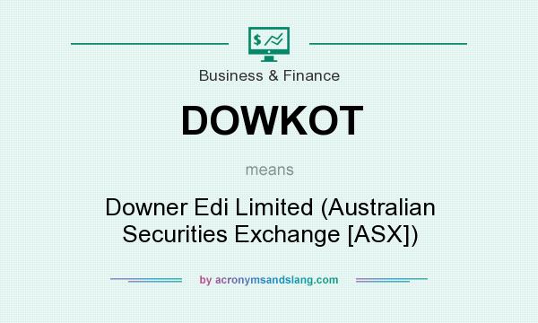 What does DOWKOT mean? It stands for Downer Edi Limited (Australian Securities Exchange [ASX])