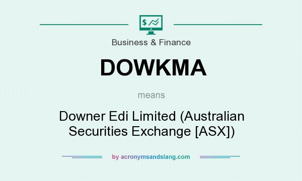 What does DOWKMA mean? It stands for Downer Edi Limited (Australian Securities Exchange [ASX])