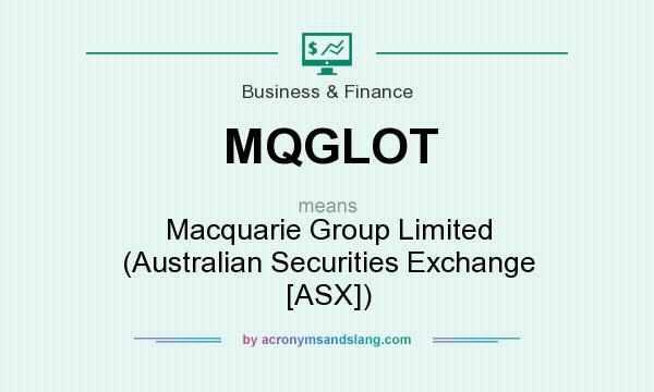 What does MQGLOT mean? It stands for Macquarie Group Limited (Australian Securities Exchange [ASX])