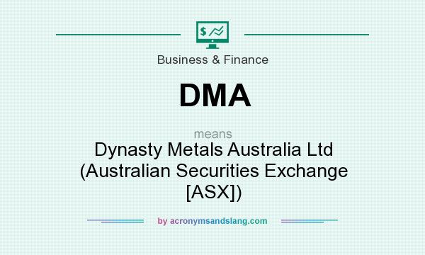 What does DMA mean? It stands for Dynasty Metals Australia Ltd (Australian Securities Exchange [ASX])