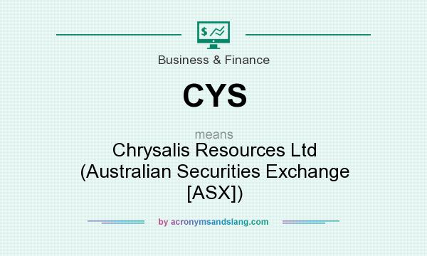 What does CYS mean? It stands for Chrysalis Resources Ltd (Australian Securities Exchange [ASX])