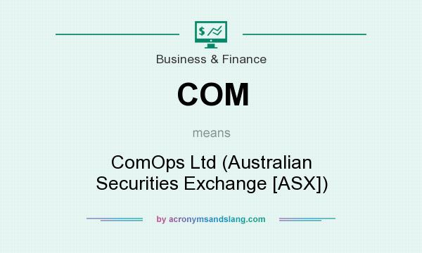 What does COM mean? It stands for ComOps Ltd (Australian Securities Exchange [ASX])