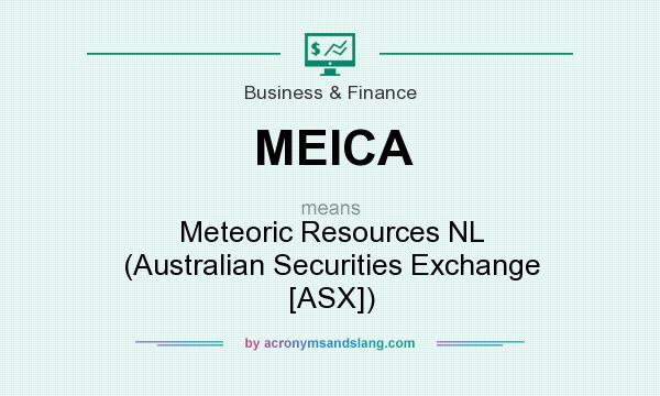 What does MEICA mean? It stands for Meteoric Resources NL (Australian Securities Exchange [ASX])