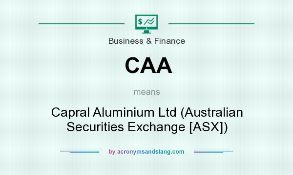 What does CAA mean? It stands for Capral Aluminium Ltd (Australian Securities Exchange [ASX])