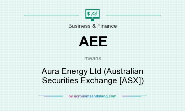 What does AEE mean? It stands for Aura Energy Ltd (Australian Securities Exchange [ASX])