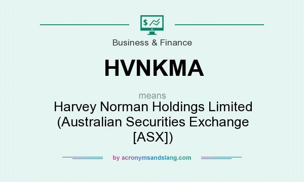 What does HVNKMA mean? It stands for Harvey Norman Holdings Limited (Australian Securities Exchange [ASX])