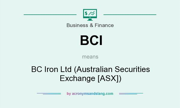 What does BCI mean? It stands for BC Iron Ltd (Australian Securities Exchange [ASX])