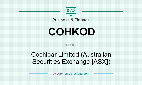What does COHKOD mean? It stands for Cochlear Limited (Australian Securities Exchange [ASX])