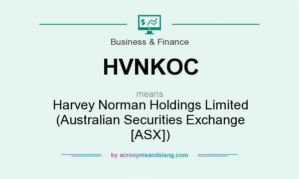 What does HVNKOC mean? It stands for Harvey Norman Holdings Limited (Australian Securities Exchange [ASX])