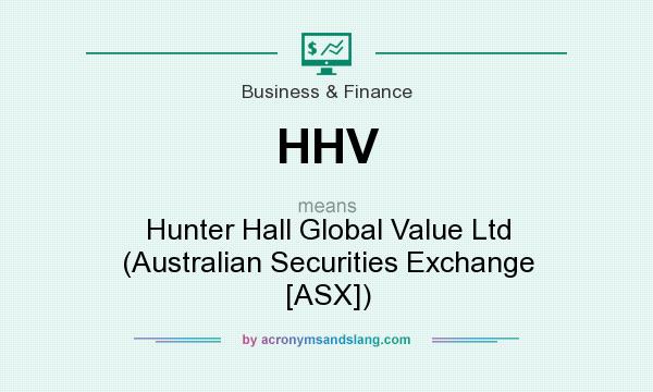 What does HHV mean? It stands for Hunter Hall Global Value Ltd (Australian Securities Exchange [ASX])