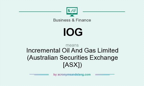 What does IOG mean? It stands for Incremental Oil And Gas Limited (Australian Securities Exchange [ASX])
