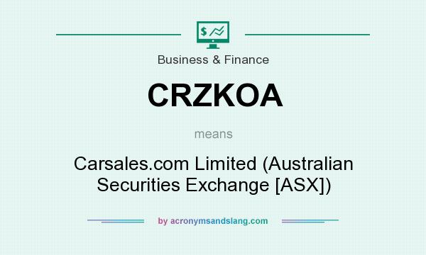 What does CRZKOA mean? It stands for Carsales.com Limited (Australian Securities Exchange [ASX])