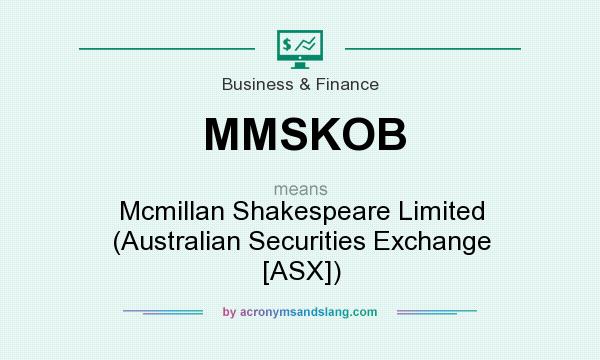 What does MMSKOB mean? It stands for Mcmillan Shakespeare Limited (Australian Securities Exchange [ASX])
