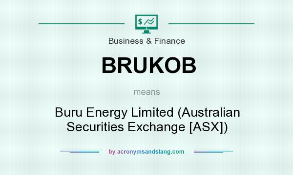 What does BRUKOB mean? It stands for Buru Energy Limited (Australian Securities Exchange [ASX])