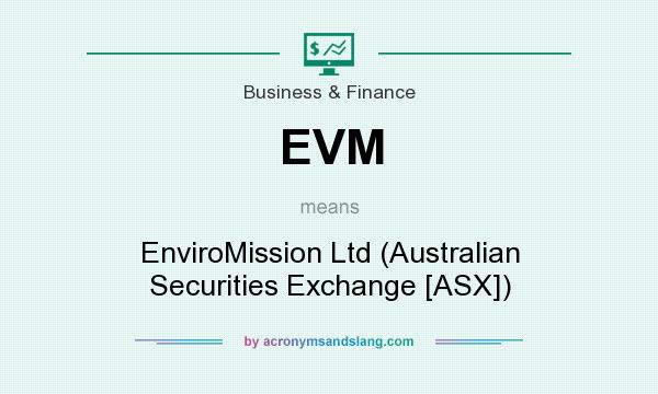 What does EVM mean? It stands for EnviroMission Ltd (Australian Securities Exchange [ASX])