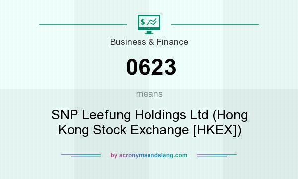 What does 0623 mean? It stands for SNP Leefung Holdings Ltd (Hong Kong Stock Exchange [HKEX])