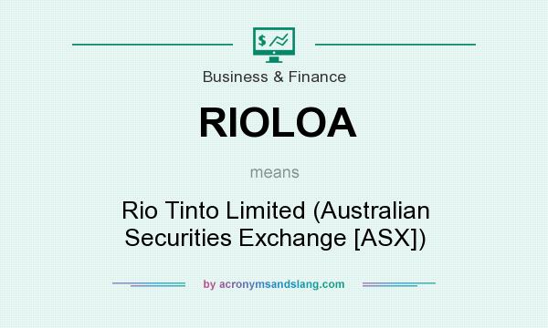 What does RIOLOA mean? It stands for Rio Tinto Limited (Australian Securities Exchange [ASX])