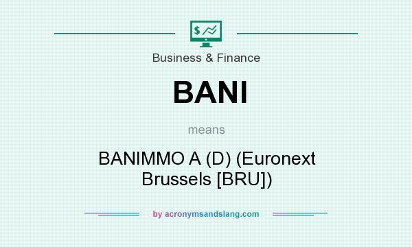 What does BANI mean? It stands for BANIMMO A (D) (Euronext Brussels [BRU])