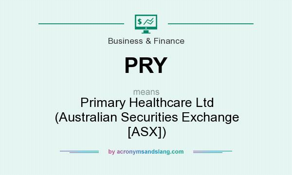 What does PRY mean? It stands for Primary Healthcare Ltd (Australian Securities Exchange [ASX])