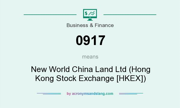 What does 0917 mean? It stands for New World China Land Ltd (Hong Kong Stock Exchange [HKEX])