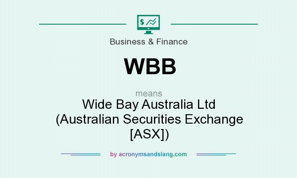 What does WBB mean? It stands for Wide Bay Australia Ltd (Australian Securities Exchange [ASX])