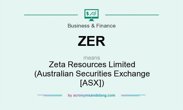 What does ZER mean? It stands for Zeta Resources Limited (Australian Securities Exchange [ASX])