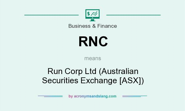 What does RNC mean? It stands for Run Corp Ltd (Australian Securities Exchange [ASX])