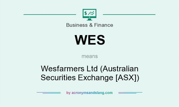 What does WES mean? It stands for Wesfarmers Ltd (Australian Securities Exchange [ASX])