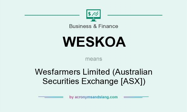What does WESKOA mean? It stands for Wesfarmers Limited (Australian Securities Exchange [ASX])
