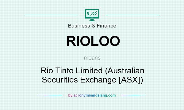 What does RIOLOO mean? It stands for Rio Tinto Limited (Australian Securities Exchange [ASX])