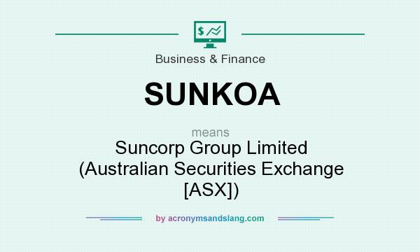 What does SUNKOA mean? It stands for Suncorp Group Limited (Australian Securities Exchange [ASX])
