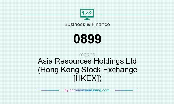 What does 0899 mean? It stands for Asia Resources Holdings Ltd (Hong Kong Stock Exchange [HKEX])