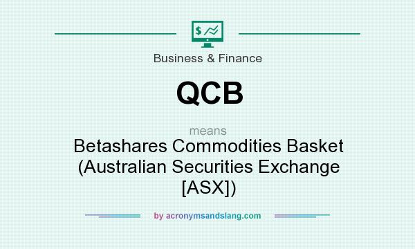 What does QCB mean? It stands for Betashares Commodities Basket (Australian Securities Exchange [ASX])
