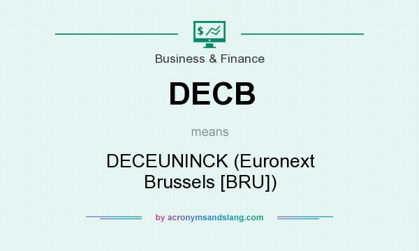 What does DECB mean? It stands for DECEUNINCK (Euronext Brussels [BRU])