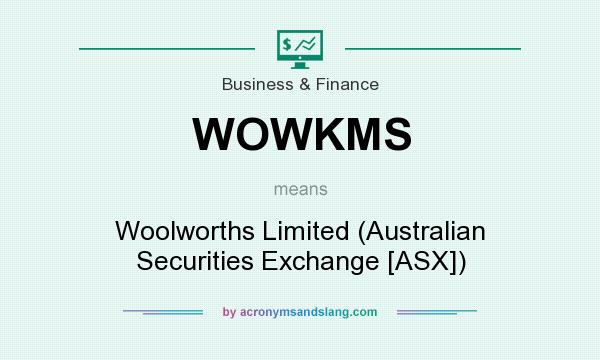 What does WOWKMS mean? It stands for Woolworths Limited (Australian Securities Exchange [ASX])