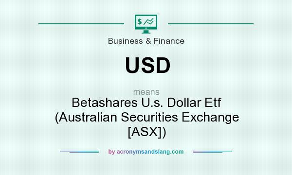 What does USD mean? It stands for Betashares U.s. Dollar Etf (Australian Securities Exchange [ASX])