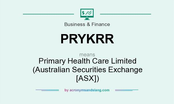 What does PRYKRR mean? It stands for Primary Health Care Limited (Australian Securities Exchange [ASX])
