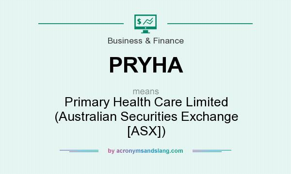 What does PRYHA mean? It stands for Primary Health Care Limited (Australian Securities Exchange [ASX])
