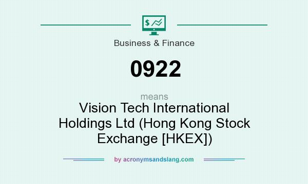 What does 0922 mean? It stands for Vision Tech International Holdings Ltd (Hong Kong Stock Exchange [HKEX])