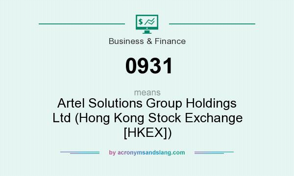 What does 0931 mean? It stands for Artel Solutions Group Holdings Ltd (Hong Kong Stock Exchange [HKEX])