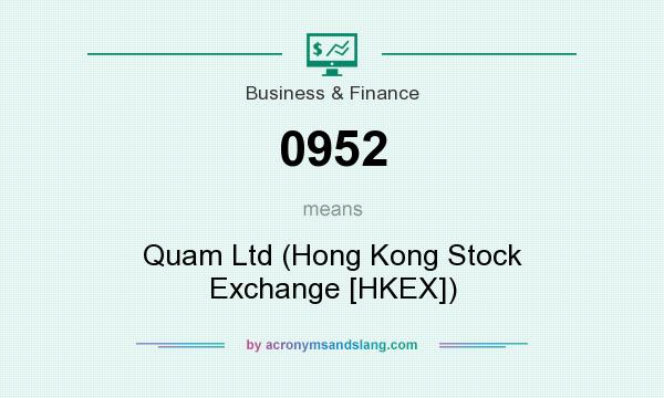 What does 0952 mean? It stands for Quam Ltd (Hong Kong Stock Exchange [HKEX])