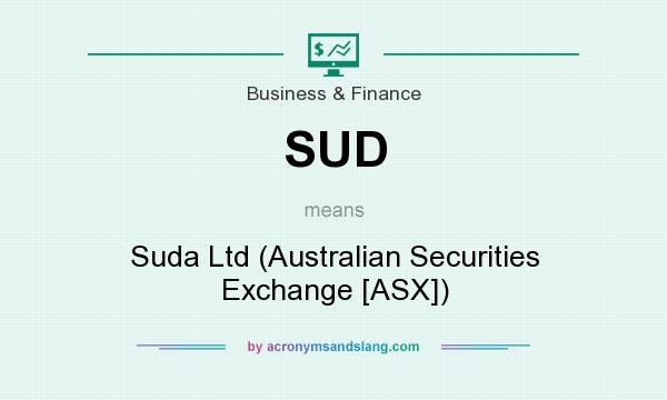 What does SUD mean? It stands for Suda Ltd (Australian Securities Exchange [ASX])