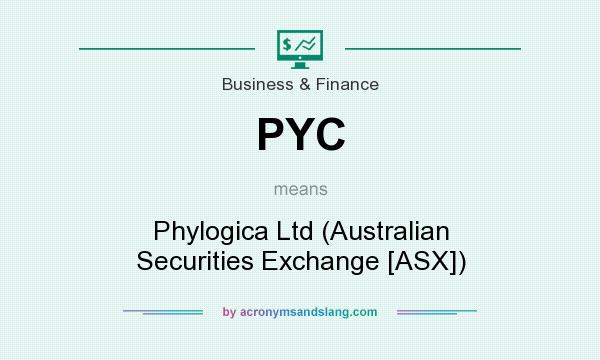 What does PYC mean? It stands for Phylogica Ltd (Australian Securities Exchange [ASX])