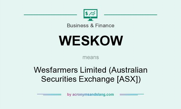 What does WESKOW mean? It stands for Wesfarmers Limited (Australian Securities Exchange [ASX])