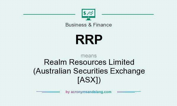 What does RRP mean? It stands for Realm Resources Limited (Australian Securities Exchange [ASX])