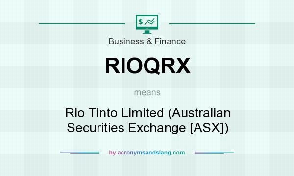 What does RIOQRX mean? It stands for Rio Tinto Limited (Australian Securities Exchange [ASX])
