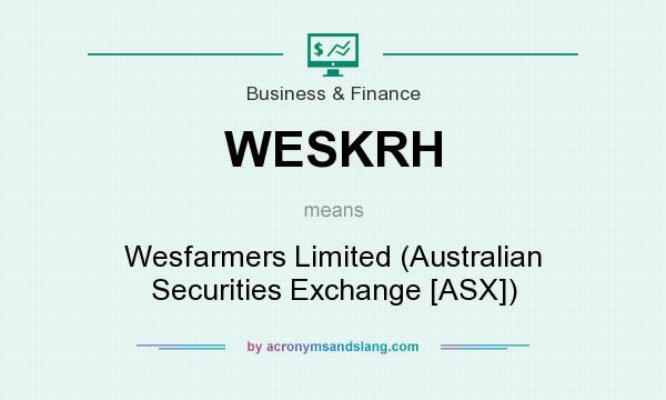 What does WESKRH mean? It stands for Wesfarmers Limited (Australian Securities Exchange [ASX])