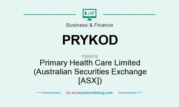 What does PRYKOD mean? It stands for Primary Health Care Limited (Australian Securities Exchange [ASX])