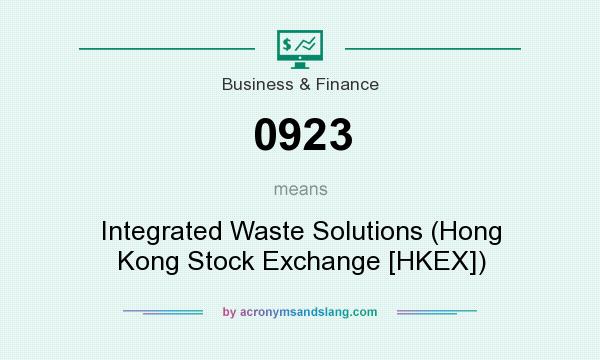 What does 0923 mean? It stands for Integrated Waste Solutions (Hong Kong Stock Exchange [HKEX])