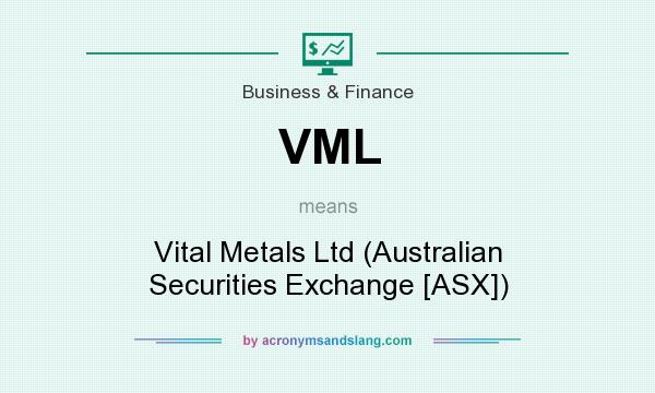 What does VML mean? It stands for Vital Metals Ltd (Australian Securities Exchange [ASX])